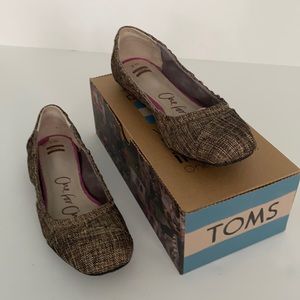 TOMS Burlap Metallic Shoes